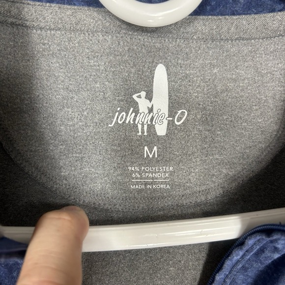 Johnnie O Aspen Lake Microfleece 1/4 Zip Pullover Mens M Performance Geometric - Picture 7 of 12